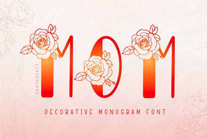 Mom Monogram Font Font AnningArts Design 