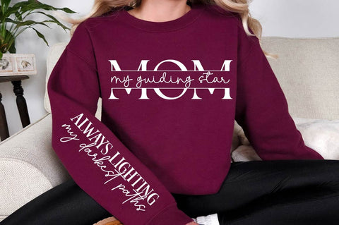 Mom, My Guiding Star Sleeve SVG Design SVG Regulrcrative 