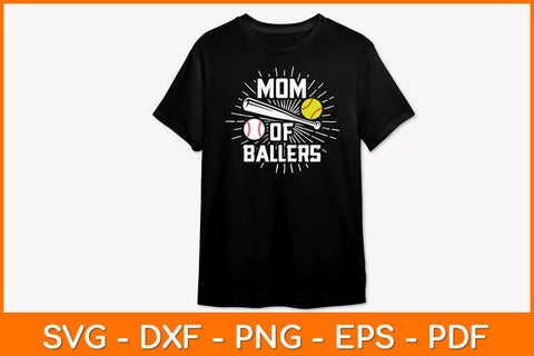 Mom Of Ballers Funny Baseball Mothers Day Svg Design SVG artprintfile 