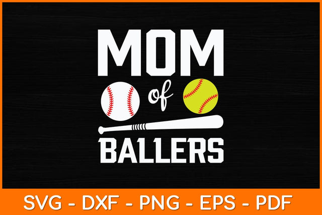 Mom Of Ballers Funny Baseball Svg Design SVG artprintfile 