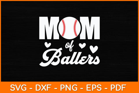 Mom Of Ballers Funny Baseball Svg Design SVG artprintfile 