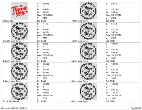 Mom of Boys Embroidery Design – From Son Up to Son Down Mom Machine Embroidery File, Boy Mom Quote Design Embroidery/Applique DESIGNS PatternFeed8 