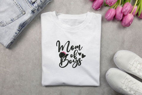 Mom of Boys for Machine Embroidery Embroidery/Applique DESIGNS SvgOcean 