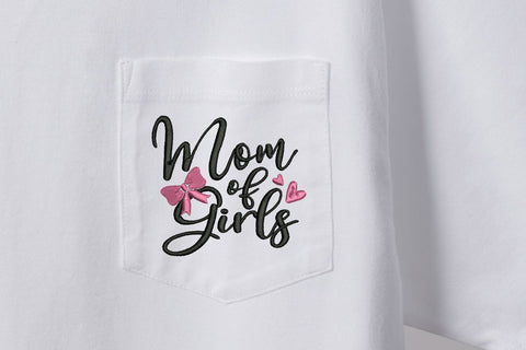 Mom of Girls for Machine Embroidery Embroidery/Applique DESIGNS SvgOcean 