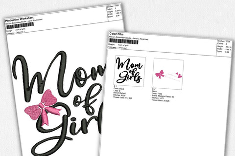 Mom of Girls for Machine Embroidery Embroidery/Applique DESIGNS SvgOcean 