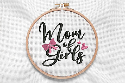 Mom of Girls for Machine Embroidery Embroidery/Applique DESIGNS SvgOcean 