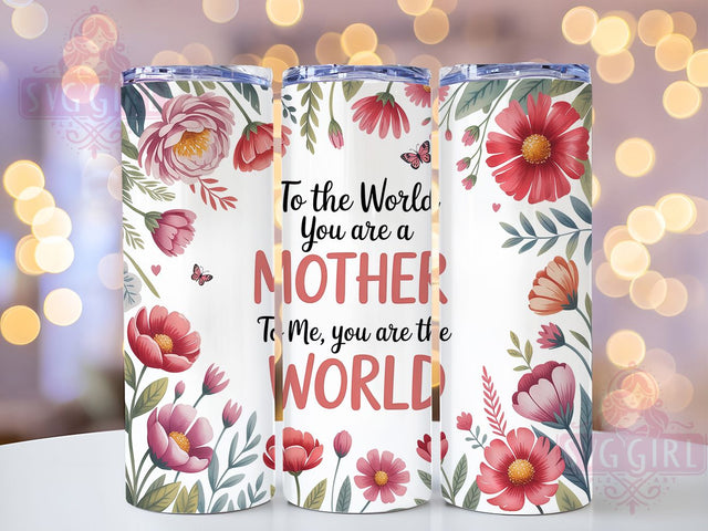 Mom Quote Floral 20oz Tumbler, Sublimation Gift, Best Mom Mug, 20oz Tumbler Design, Mom Quote Graphic, Mom Appreciation Theme, Floral Wrap Sublimation SvggirlplusArt 