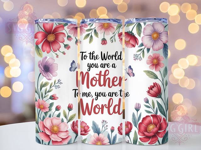 Mom Quote Floral 20oz Tumbler, Sublimation Gift, Best Mom Mug, 20oz Tumbler Design, Mom Quote Graphic, Mom Appreciation Theme, Floral Wrap Sublimation SvggirlplusArt 