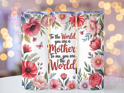 Mom Quote Floral 20oz Tumbler, Sublimation Gift, Best Mom Mug, 20oz Tumbler Design, Mom Quote Graphic, Mom Appreciation Theme, Floral Wrap Sublimation SvggirlplusArt 