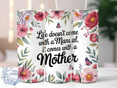 Mom Quote Floral 20oz Tumbler, Sublimation Gift, Best Mom Mug, 20oz Tumbler Design, Mom Quote Graphic, Mom Appreciation Theme, Floral Wrap Sublimation ToriDesigns 
