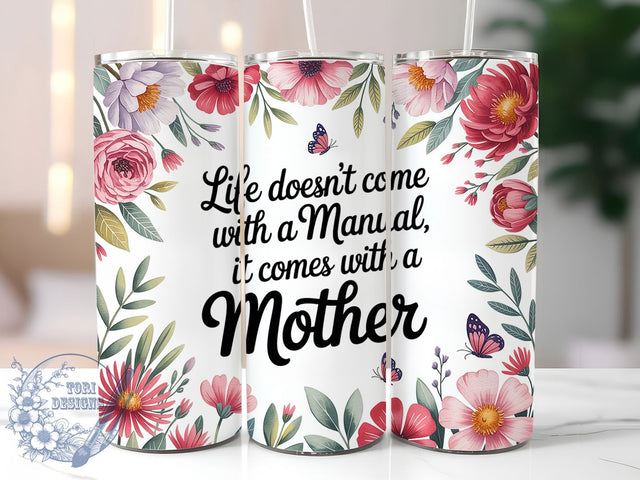 Mom Quote Floral 20oz Tumbler, Sublimation Gift, Best Mom Mug, 20oz Tumbler Design, Mom Quote Graphic, Mom Appreciation Theme, Floral Wrap Sublimation ToriDesigns 