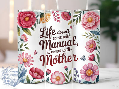 Mom Quote Floral 20oz Tumbler, Sublimation Gift, Best Mom Mug, 20oz Tumbler Design, Mom Quote Graphic, Mom Appreciation Theme, Floral Wrap Sublimation ToriDesigns 
