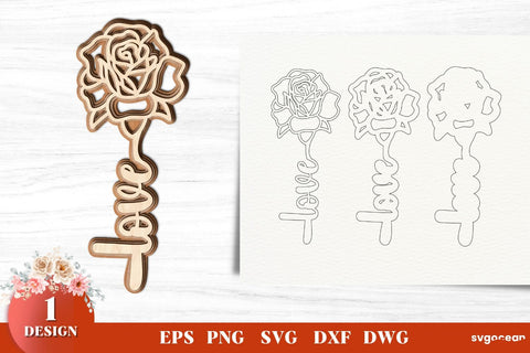 Mom Rose Laser Cut Files SVG SvgOcean 