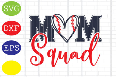 Mom Squad Svg, Softball Silhouette, Softball File, Baseball Cut File, Sport Svg, Jpg, Eps, Dxf Files SVG DigitalSvgFiles 