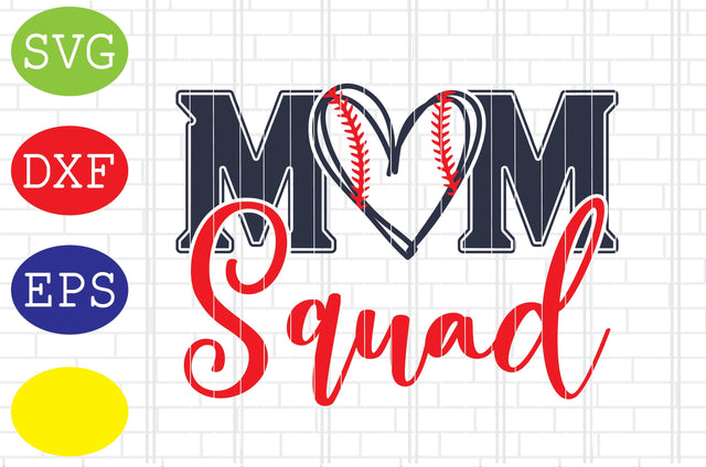 Mom Squad Svg, Softball Silhouette, Softball File, Baseball Cut File, Sport Svg, Jpg, Eps, Dxf Files SVG DigitalSvgFiles 