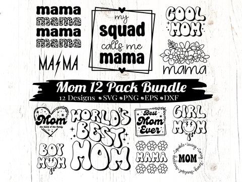 Mom SVG Bundle SVG Caffeinated SVGs 