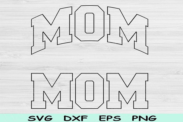 Mom Svg Dxf Cut Files, Mom Png, Momma Svg Files For Cricut, Mother Svg, Mama Svg, Mom Shirt Svg Block Wave Text Sublimation Digital Designs SVG TiffsCraftyCreations 