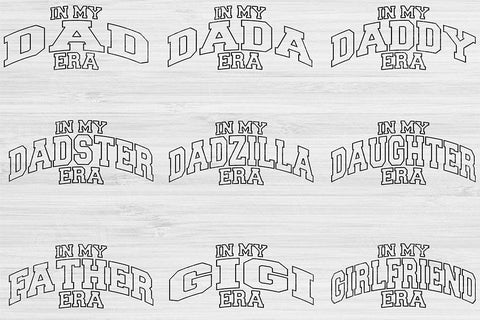 Mom Svg Png Cut File, In My Era Svg, Aunt Svg Files For Cricut, Family Svg Bundle Silhouette Digital Design Cousin Svg For Shirt Sublimation SVG TiffsCraftyCreations 