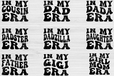 Mom Svg Png Cut File, In My Era Svg, Aunt Svg Files For Cricut, Family Svg Bundle Silhouette Digital Design Cousin Svg For Shirt Sublimation SVG TiffsCraftyCreations 