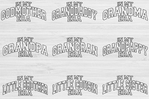 Mom Svg Png Cut File, In My Era Svg, Aunt Svg Files For Cricut, Family Svg Bundle Silhouette Digital Design Cousin Svg For Shirt Sublimation SVG TiffsCraftyCreations 