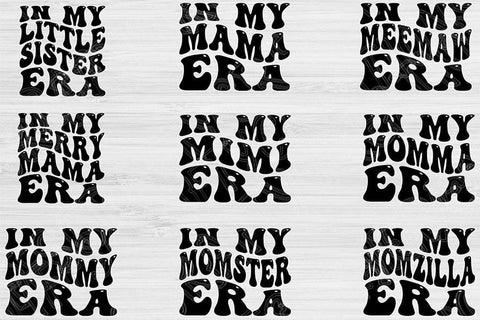 Mom Svg Png Cut File, In My Era Svg, Aunt Svg Files For Cricut, Family Svg Bundle Silhouette Digital Design Cousin Svg For Shirt Sublimation SVG TiffsCraftyCreations 