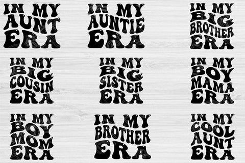 Mom Svg Png Cut File, In My Era Svg, Aunt Svg Files For Cricut, Family Svg Bundle Silhouette Digital Design Cousin Svg For Shirt Sublimation SVG TiffsCraftyCreations 