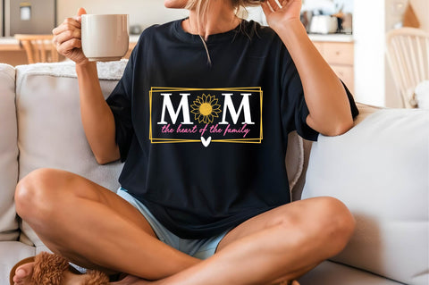 Mom the Heart Of The Family Svg Mother's Day Svg SVG shah alam 