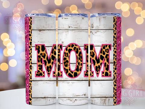 Mom Tumbler, Leopard Print, 20oz Tumbler, Sublimation Design, Gifts for Moms, Animal Print, PNG File, Trendy Tumblers Sublimation SvggirlplusArt 