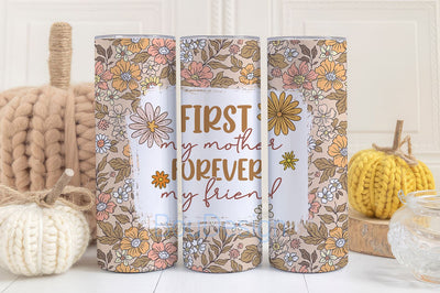 Mom Tumbler Wrap 20oz Skinny Straight Mother's Day Tumbler Sublimation Mama Design Digital Download Mom Life PNG Boho Floral Glitter Sublimation BouDesign 