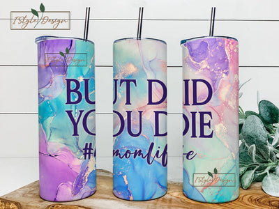 Mom Tumbler Wrap 20oz Skinny Straight Mother's Day Tumbler Sublimation Mama Design Digital Download Mom Life PNG Boho Floral Glitter Sublimation iStyleDesign 