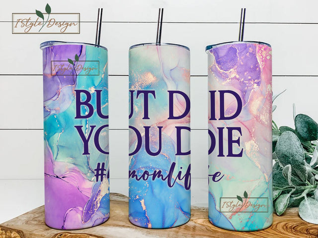 Mom Tumbler Wrap 20oz Skinny Straight Mother's Day Tumbler Sublimation Mama Design Digital Download Mom Life PNG Boho Floral Glitter Sublimation iStyleDesign 