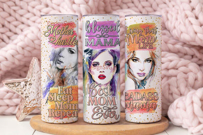 Mom Tumbler Wrap, Mother Hustler Tumbler Wrap, 20 OZ Skinny Sublimation Design, Mothers Day PNG, Seamless Wrap, Gift For Mom, Mother's Day Sublimation DesignSVG 