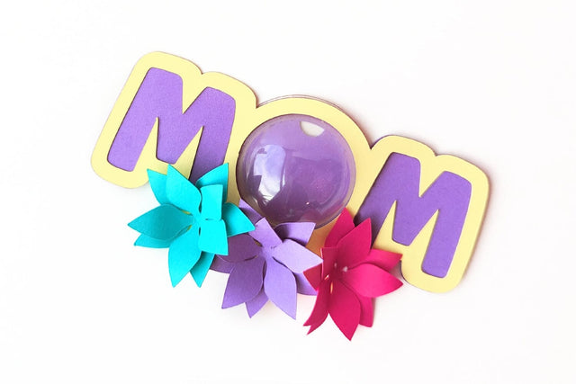 Mom with 3D Flowers Candy Dome Holder SVG 3D Paper Risa Rocks It 