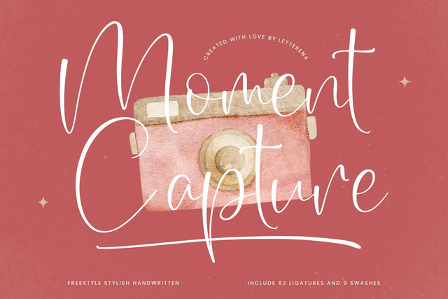 Moment Capture - Freestyle Stylish Handwritten Font Letterena Studios 