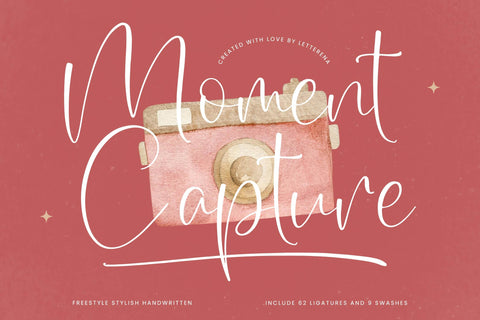 Moment Capture - Freestyle Stylish Handwritten Font Letterena Studios 