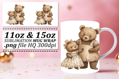 Momma Bear Mother's Day Delight Mug Sublimation afrosvg 