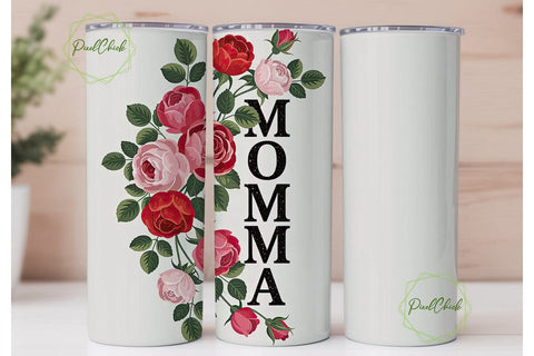 Momma Rose Floral Tumbler Wrap Sublimation PixelChick 