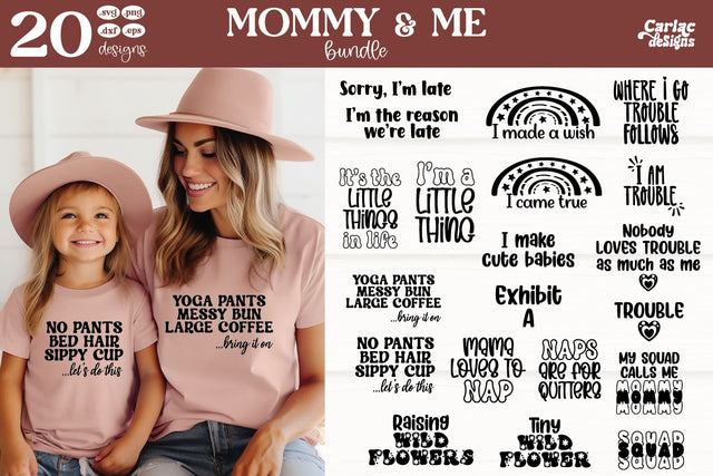 Mommy and Me SVG Bundle | Matching t-shits Bundle SVG Carla C Designs 