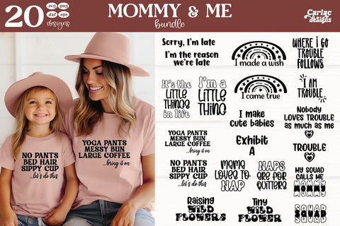 Mommy and Me SVG Bundle | Matching t-shits Bundle SVG Carla C Designs 