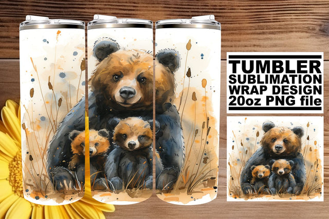 Mommy & Me Watercolor Tumbler: Sweet Mother's Day Surprise Sublimation afrosvg 