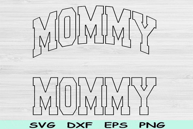 Mommy Svg Dxf Cut Files, Mommy Png, Mom Svg Files For Cricut, Mother Svg, Mama Svg, Mommy Shirt Block Wave Text Sublimation Digital Designs SVG TiffsCraftyCreations 