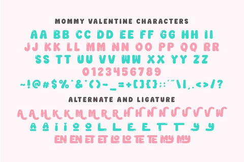 Mommy Valentine - Cute Bubble Font Font Masyafi Studio 