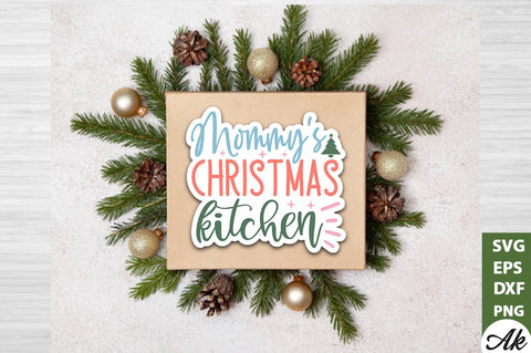 Mommy's christmas kitchen Stickers Design SVG akazaddesign 