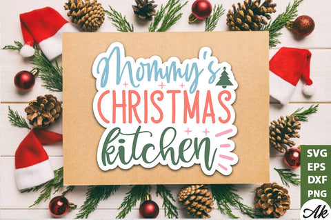 Mommy's christmas kitchen Stickers Design SVG akazaddesign 