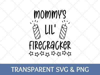 Mommys Lil Firecracker SVG | Fourth of July PNG SVG Paige Cole Studio 