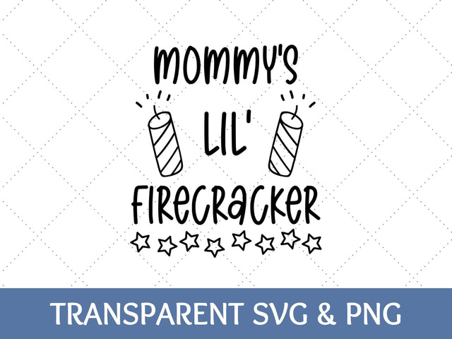 Mommys Lil Firecracker SVG | Fourth of July PNG SVG Paige Cole Studio 