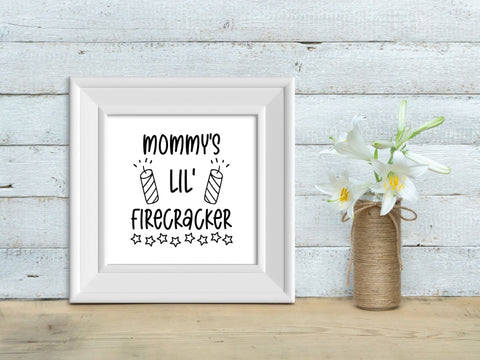 Mommys Lil Firecracker SVG | Fourth of July PNG SVG Paige Cole Studio 