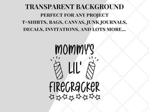 Mommys Lil Firecracker SVG | Fourth of July PNG SVG Paige Cole Studio 
