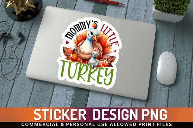 Mommys little turkey Sticker Design Sublimation Regulrcrative 