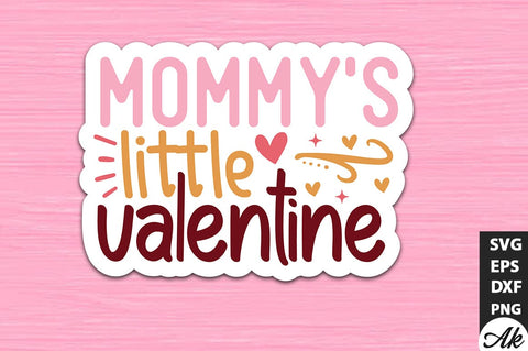 Mommy's little valentine SVG Stickers SVG akazaddesign 